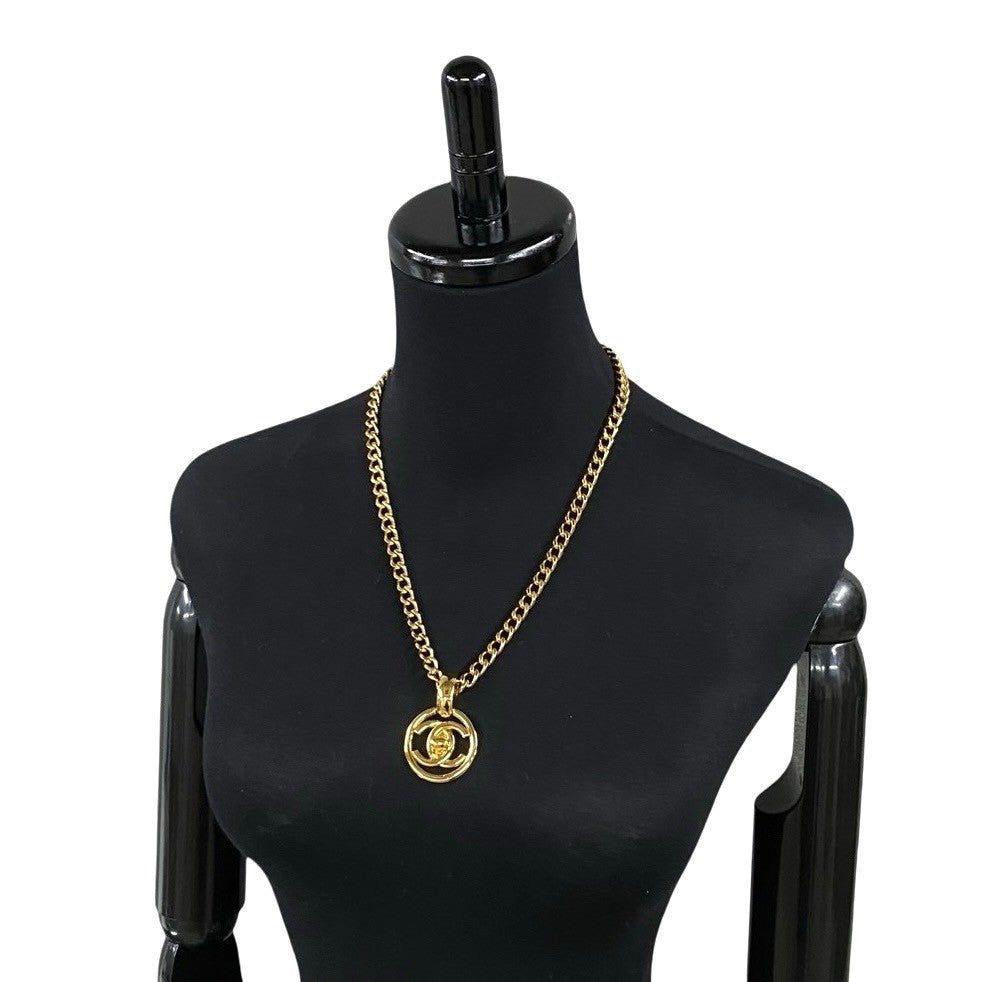 CHANEL Necklace Gold Plated gold
