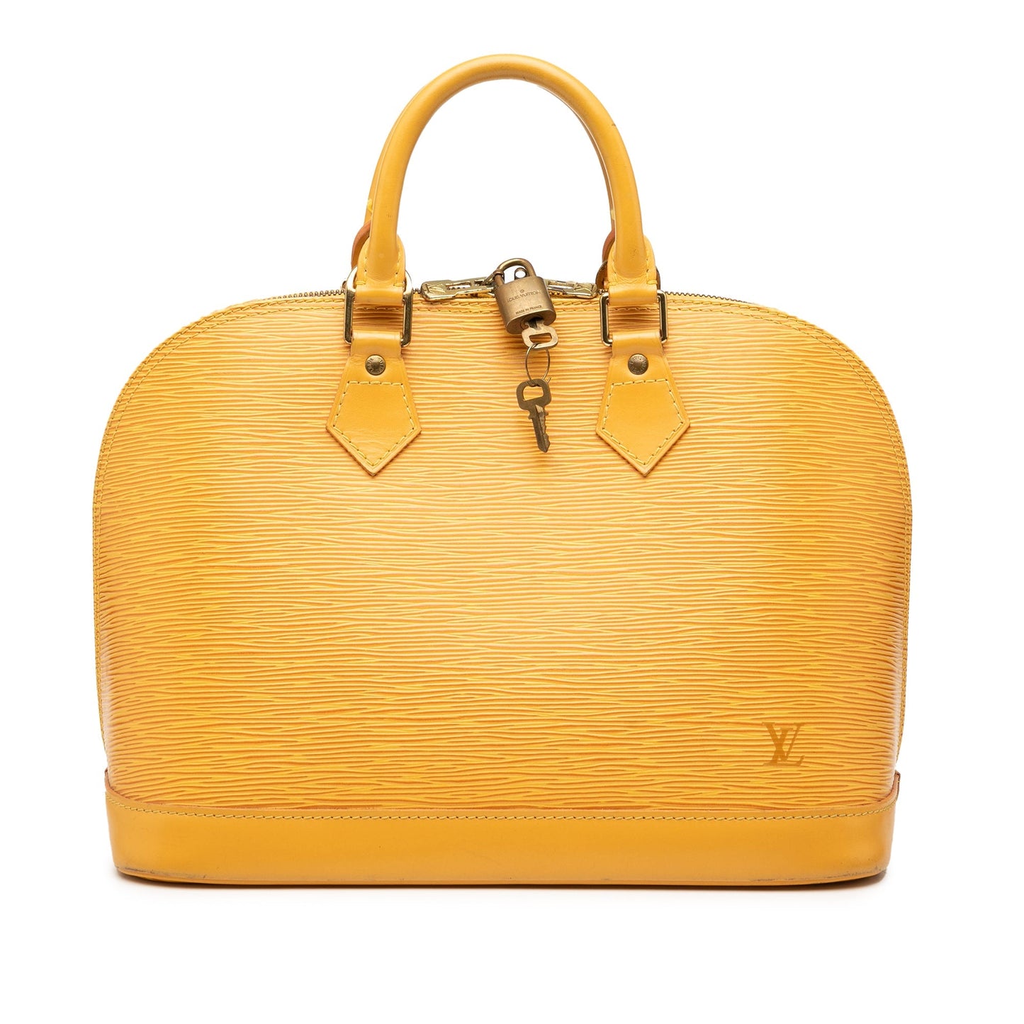 Yellow Louis Vuitton Epi Alma PM Handbag
