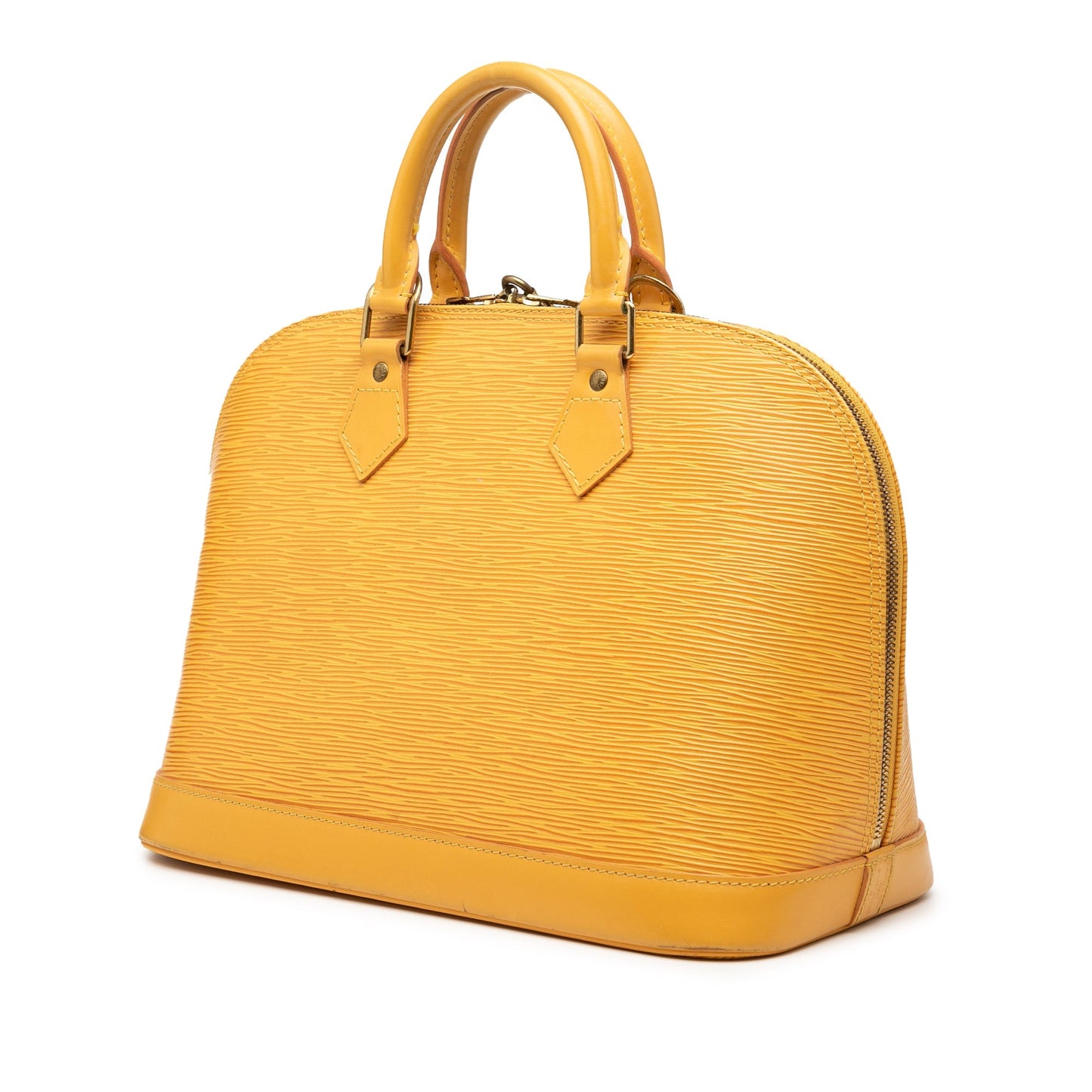 Yellow Louis Vuitton Epi Alma PM Handbag