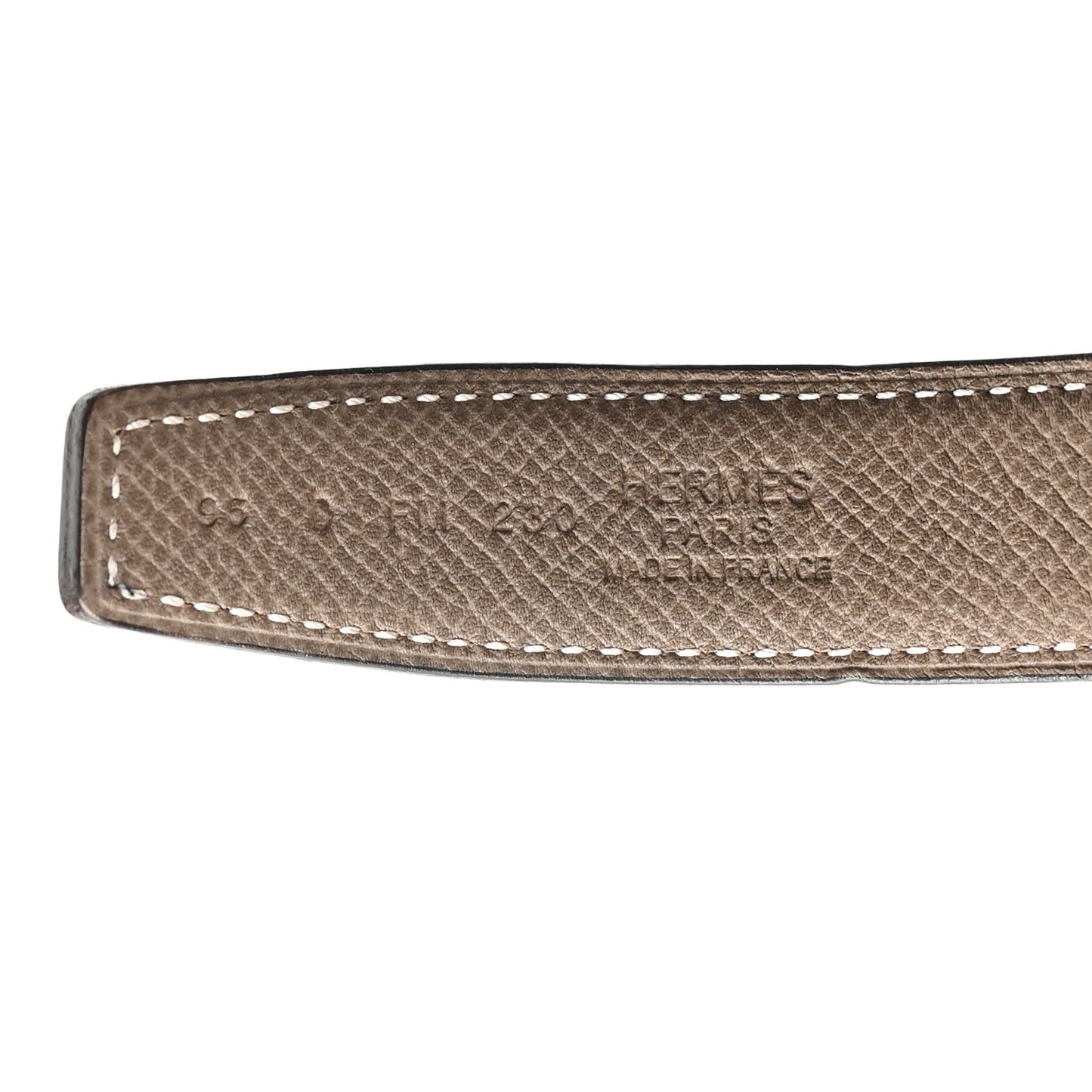 Hermes Swift Epsom 24mm Mini Constance H Belt 95 38 Black Etoupe