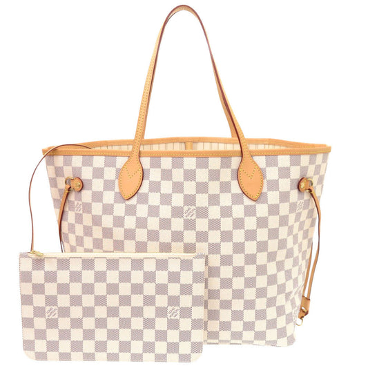 LOUIS VUITTON Tote Bag N41361 Damier Azur Canvas white Damier Azur New Neverfull MM