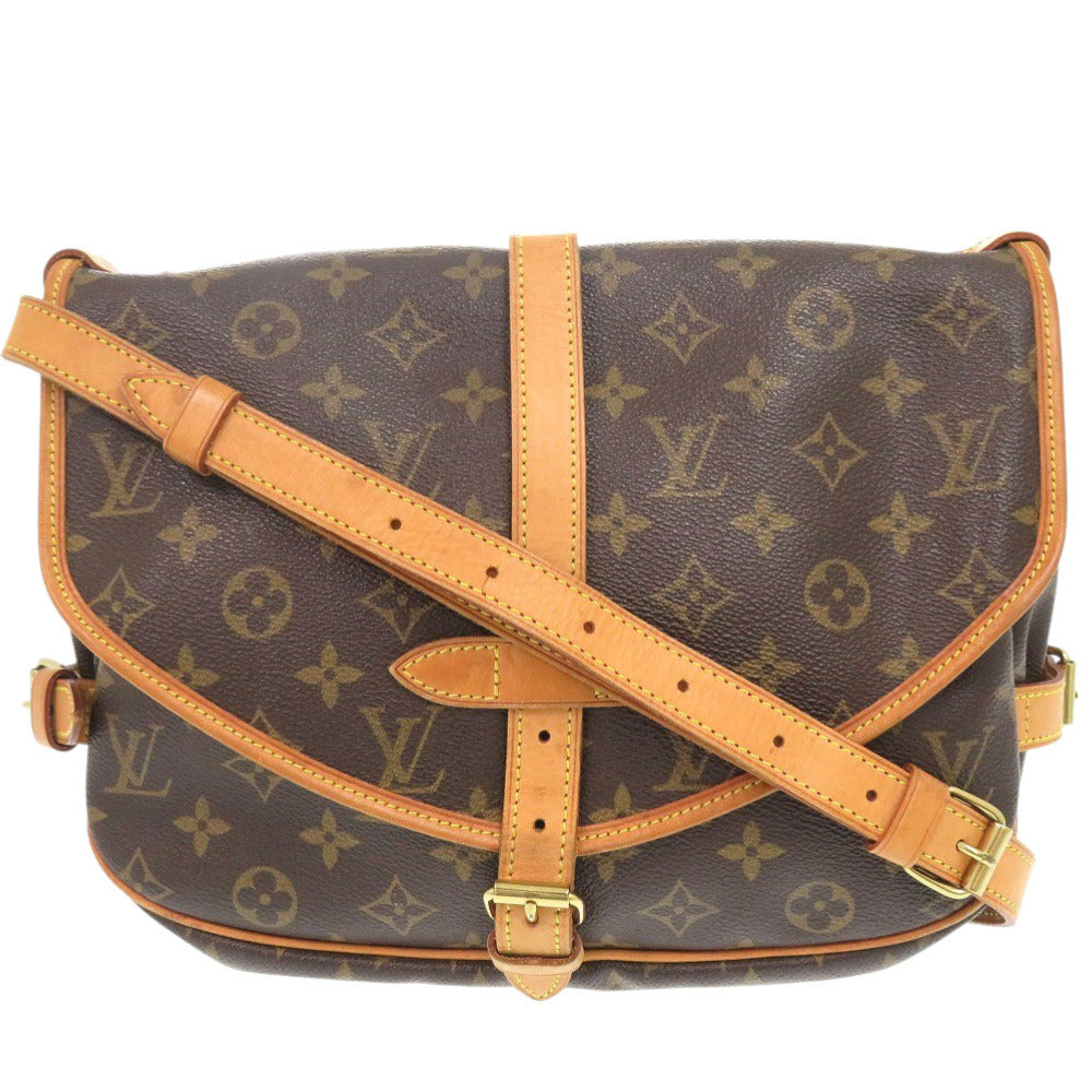LOUIS VUITTON Shoulder Bag M42256 Monogram canvas Brown Monogram Saumur 30