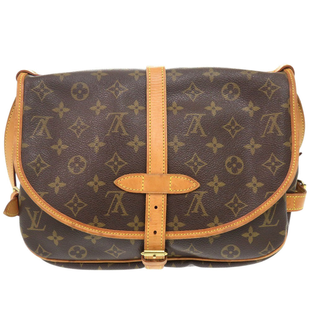 LOUIS VUITTON Shoulder Bag M42256 Monogram canvas Brown Monogram Saumur 30