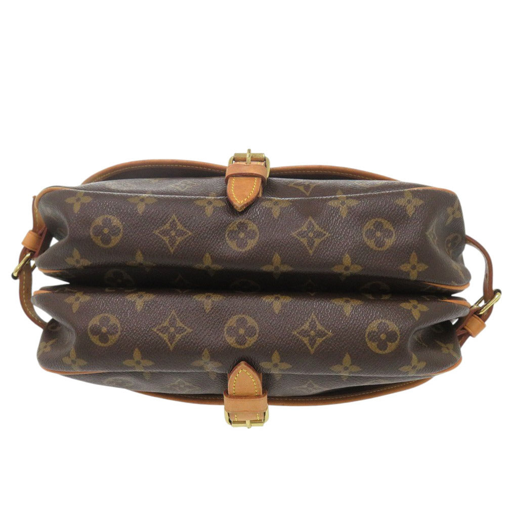 LOUIS VUITTON Shoulder Bag M42256 Monogram canvas Brown Monogram Saumur 30