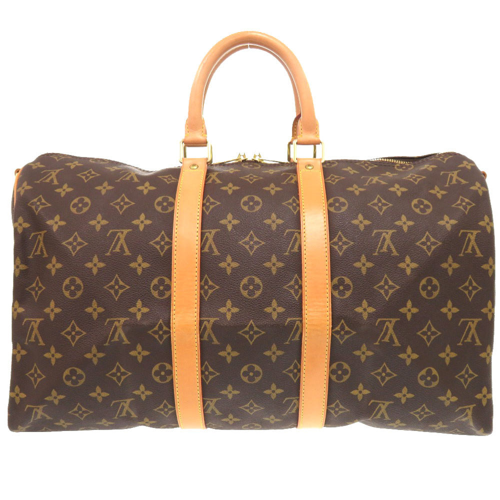 LOUIS VUITTON Boston Duffel bag M41418 Monogram canvas Brown Monogram Keepall bandouliere45