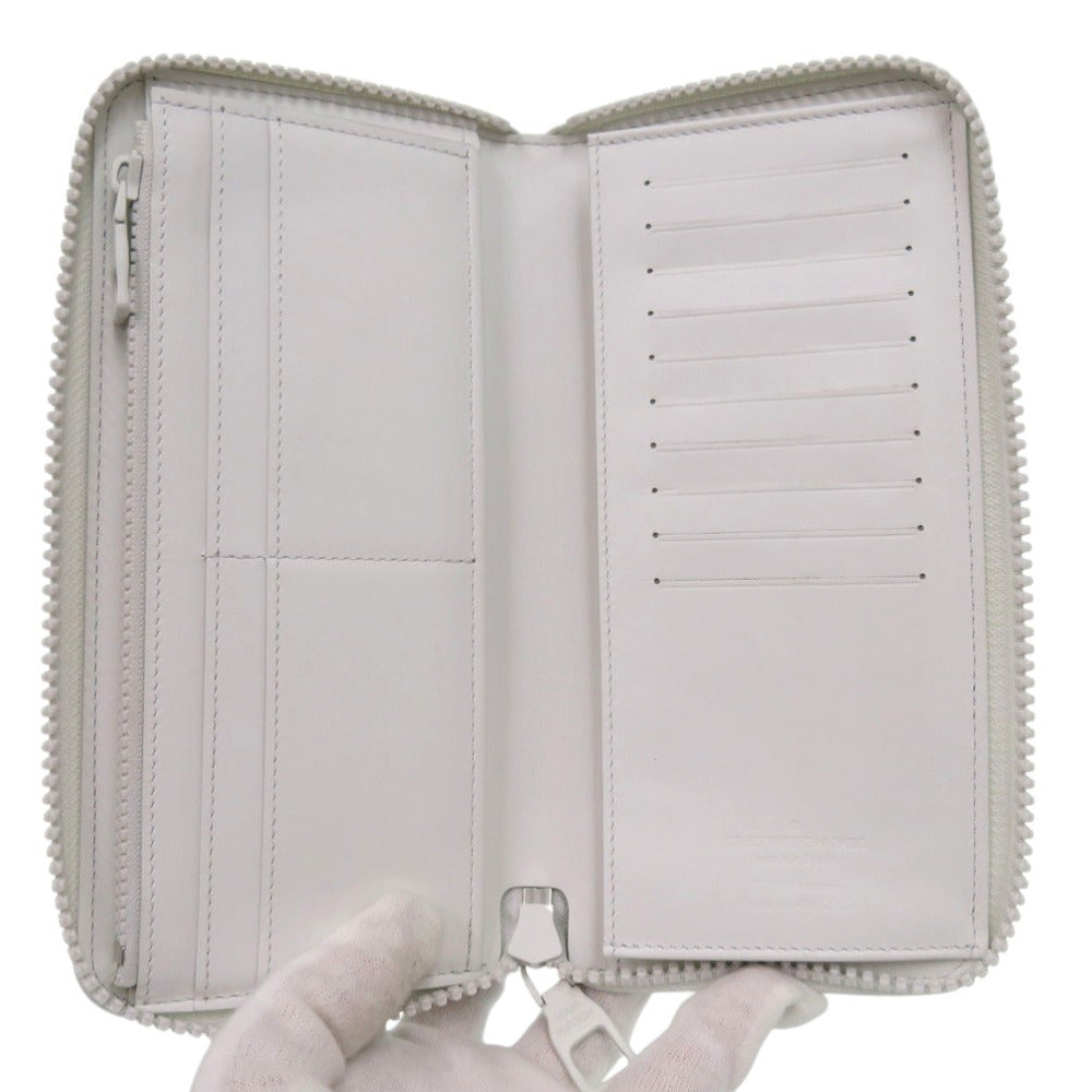 LOUIS VUITTON Long Wallet Purse M80337 leather white Monogram Vertical LV Friends
