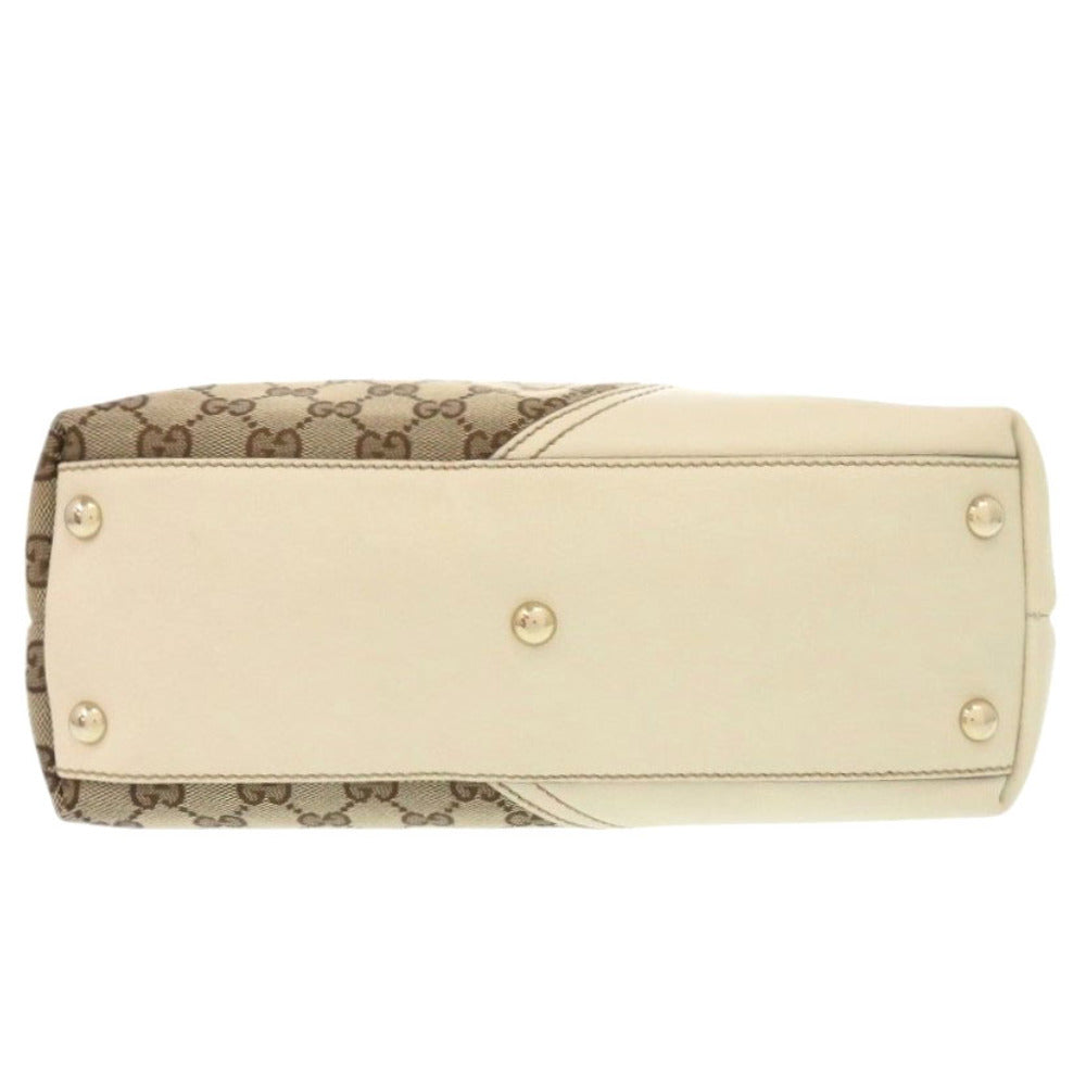 GUCCI Tote Bag GG canvas, leather beige