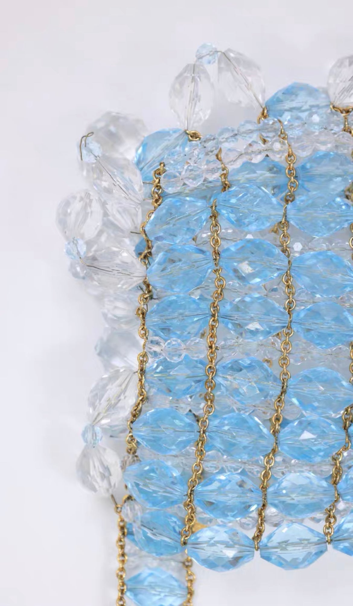 Chanel 1997 Runway  Rare Blue Clutch Minaudière Bag