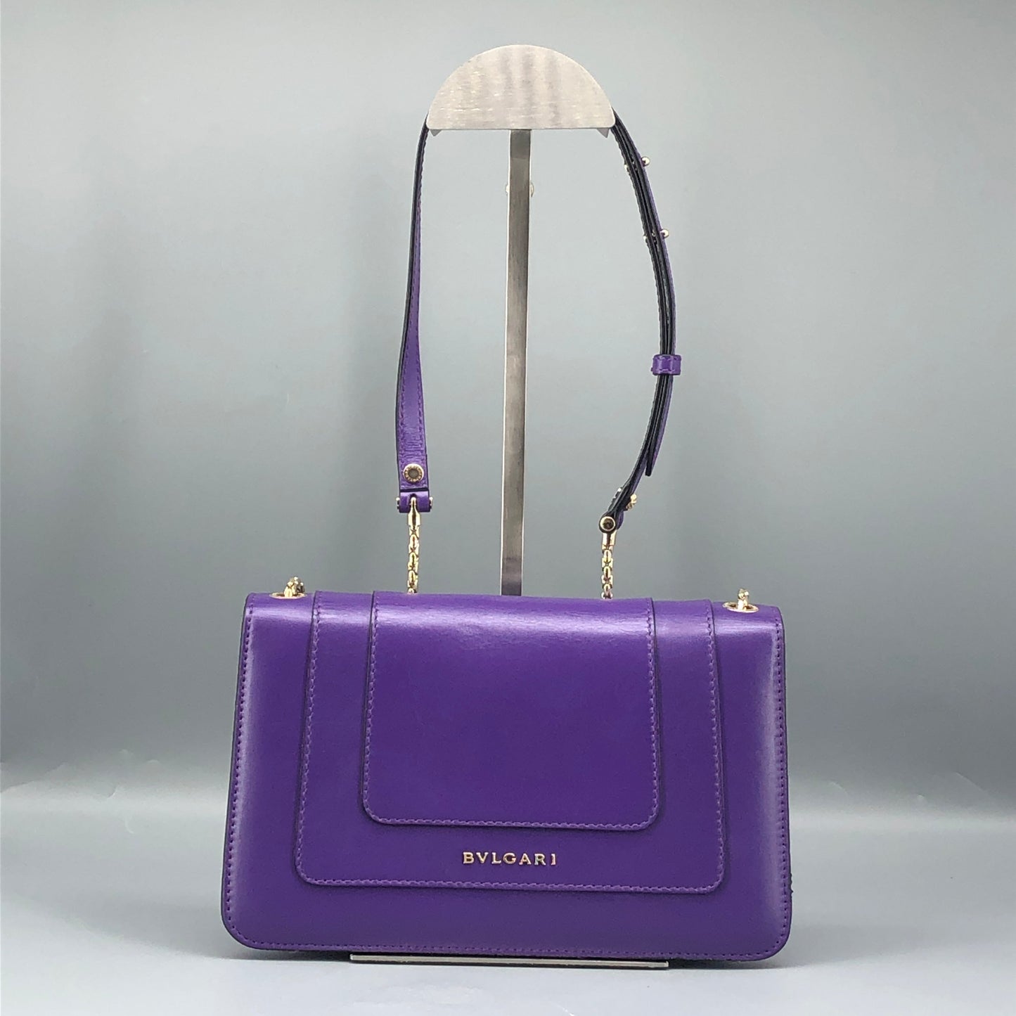Bulgari Purple Serpenti Forever Flap Shoulder Bag