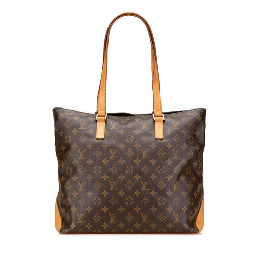 Brown Louis Vuitton Monogram Cabas Mezzo Tote Bag