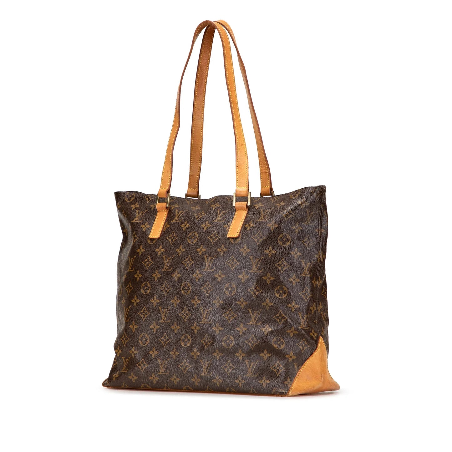 Brown Louis Vuitton Monogram Cabas Mezzo Tote Bag