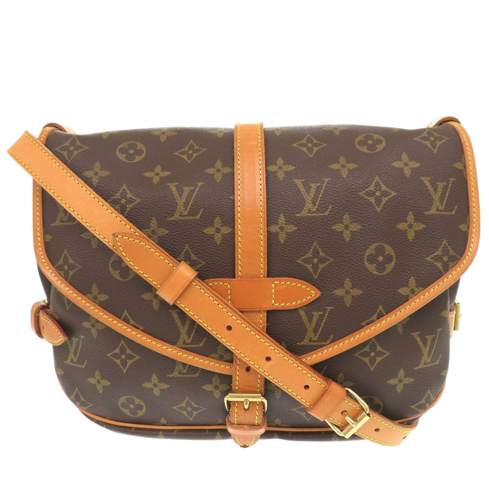 LOUIS VUITTON Shoulder Bag M42256 Monogram canvas Brown Monogram Saumur 30