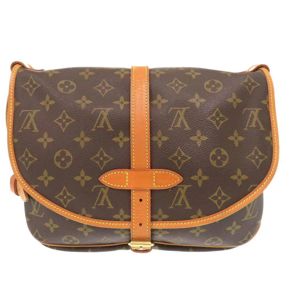 LOUIS VUITTON Shoulder Bag M42256 Monogram canvas Brown Monogram Saumur 30