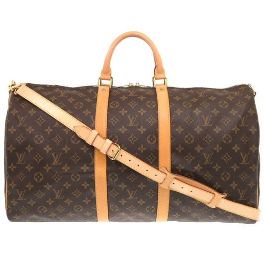 LOUIS VUITTON Boston Duffel bag M41414 Monogram canvas Brown Monogram Keepall bandouliere55