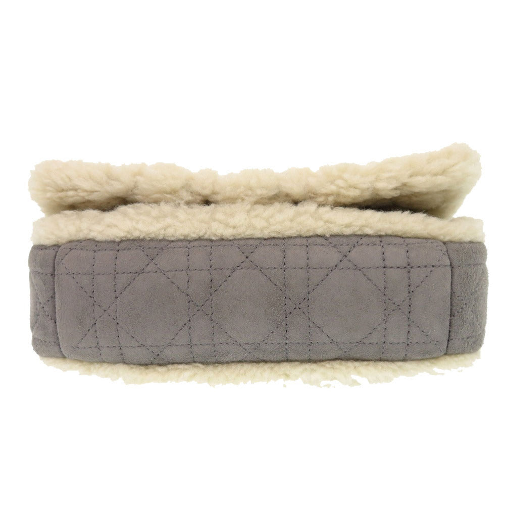 Christian Dior Shoulder Bag Mouton, Suede gray ChainShoulder Bag caro Women