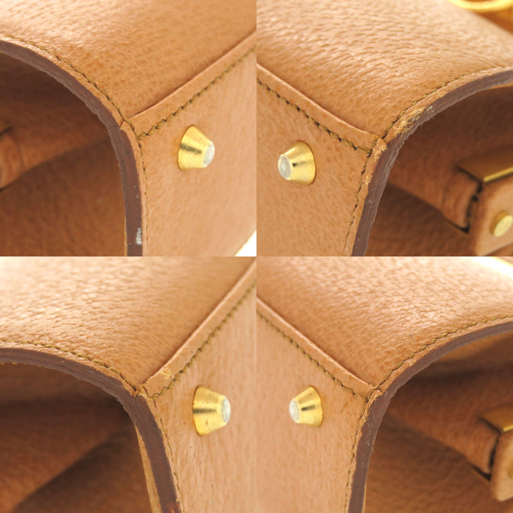 Christian Dior Handbag leather Brown Vintage With logo Women