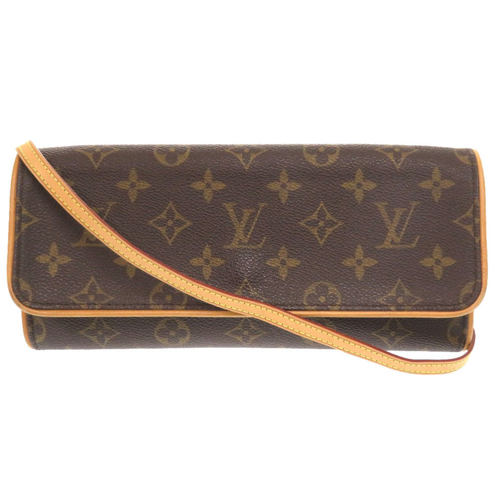 LOUIS VUITTON Shoulder Bag M51852 Monogram canvas Brown Monogram Pochette Twin GM