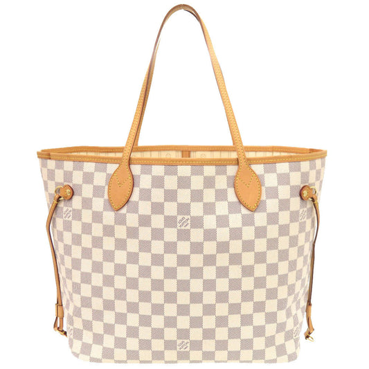 LOUIS VUITTON Tote Bag N51107 Damier Azur Canvas white Damier Azur Neverfull MM