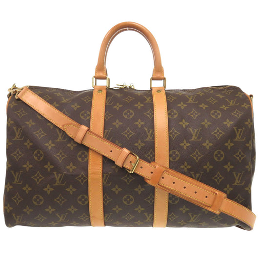 LOUIS VUITTON Boston Duffel bag M41418 Monogram canvas Brown Monogram Keepall bandouliere45 mens