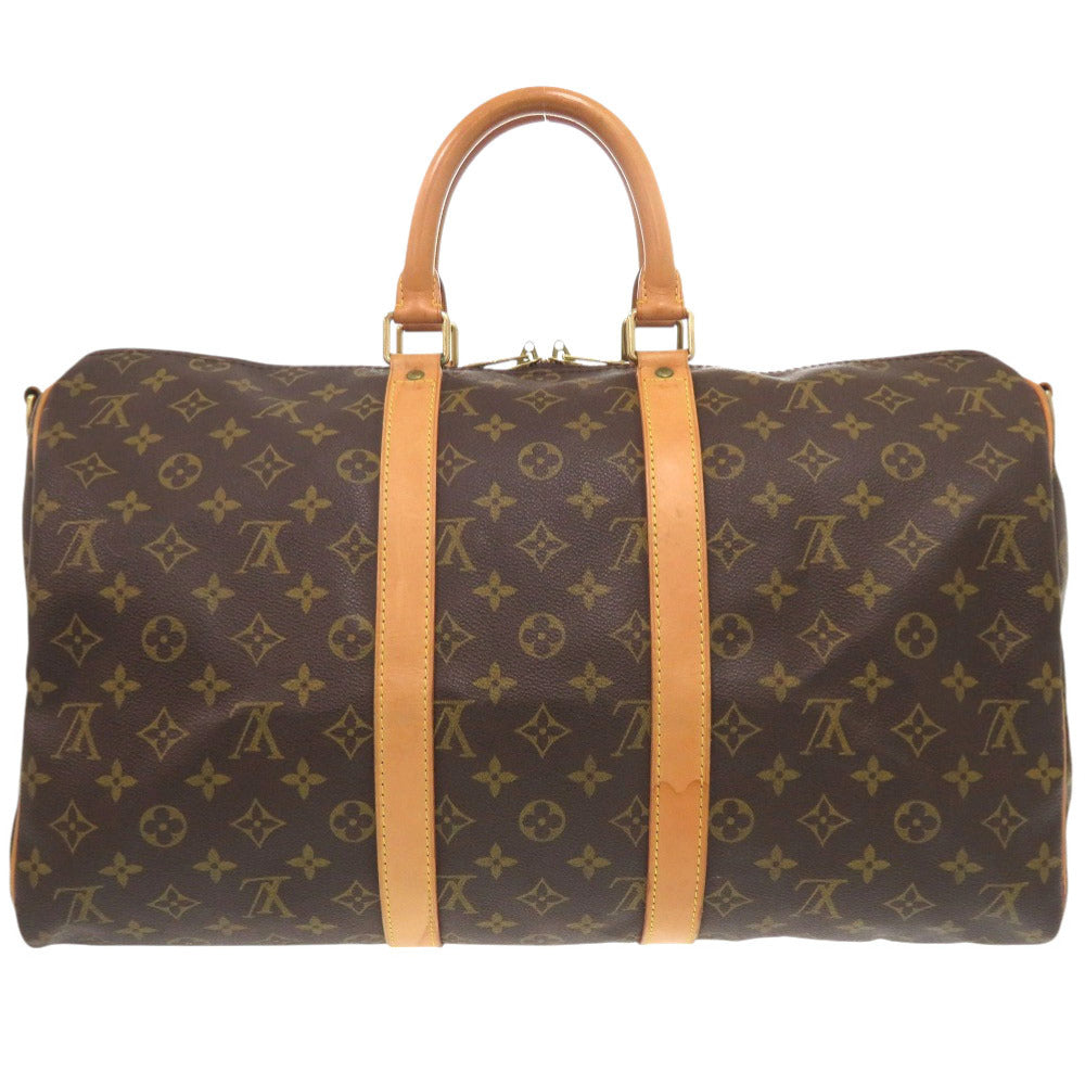 LOUIS VUITTON Boston Duffel bag M41418 Monogram canvas Brown Monogram Keepall bandouliere45 mens