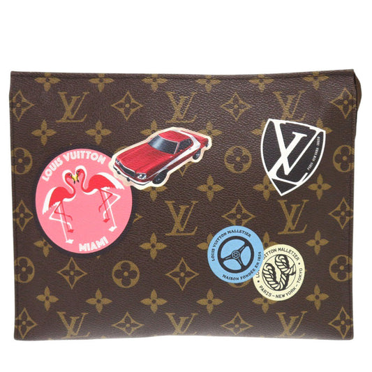 LOUIS VUITTON Clutch bag M41438 Monogram canvas Brown World Tour Monogram posh toilette