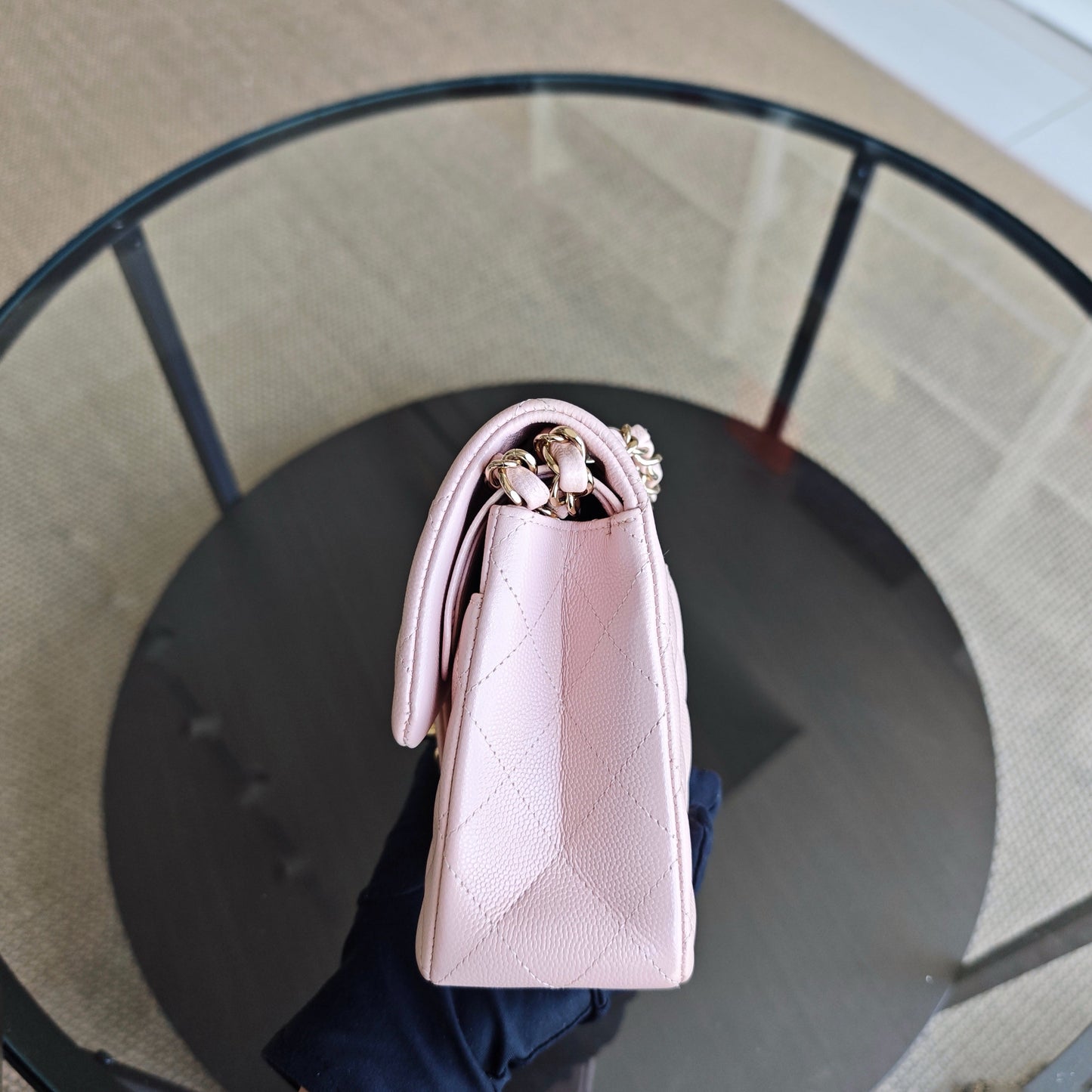 Chanel Classic Flap Small - Caviar 23CM Quilted Light Sakura Pink Gold Hardware 30