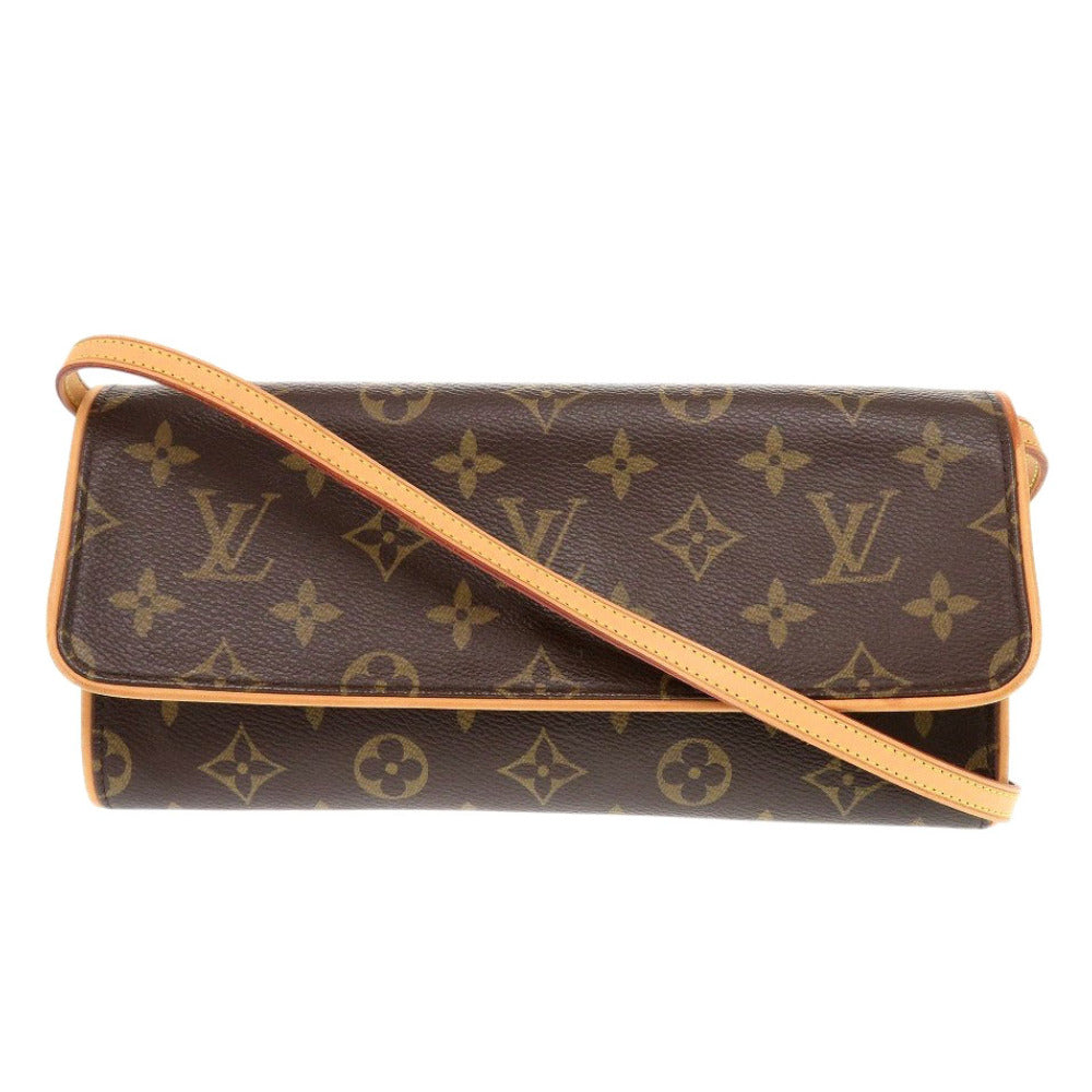 LOUIS VUITTON Shoulder Bag M51852 Monogram canvas Brown Monogram Pochette Twin GM Women