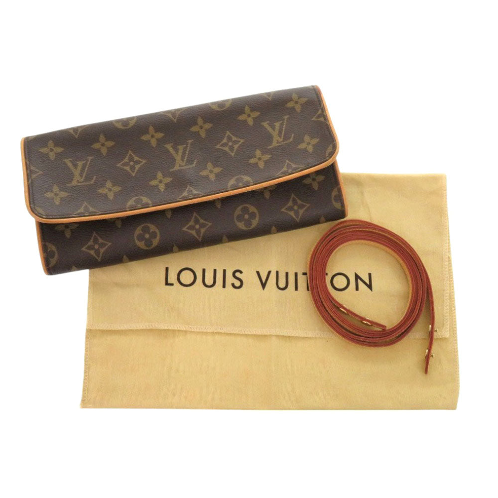 LOUIS VUITTON Shoulder Bag M51852 Monogram canvas Brown Monogram Pochette Twin GM Women