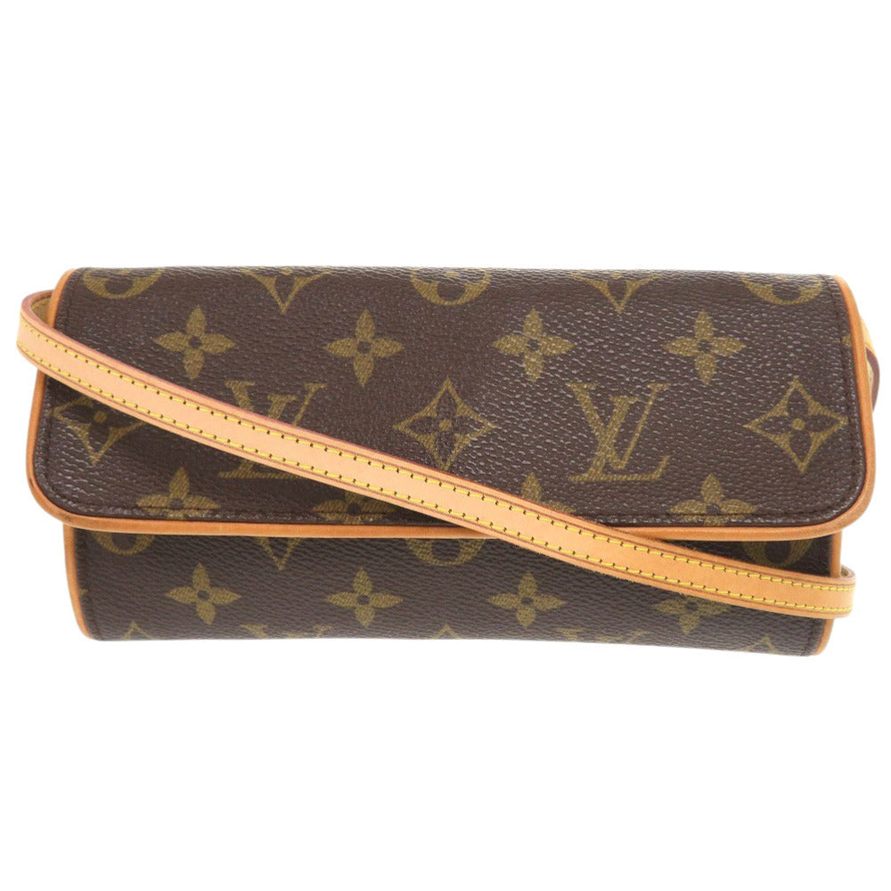 LOUIS VUITTON Shoulder Bag M51854 Monogram canvas Brown Monogram Pochette Twin PM Women