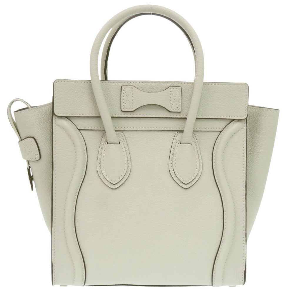 CELINE Handbag leather Light green Luggage micro shopper Women
