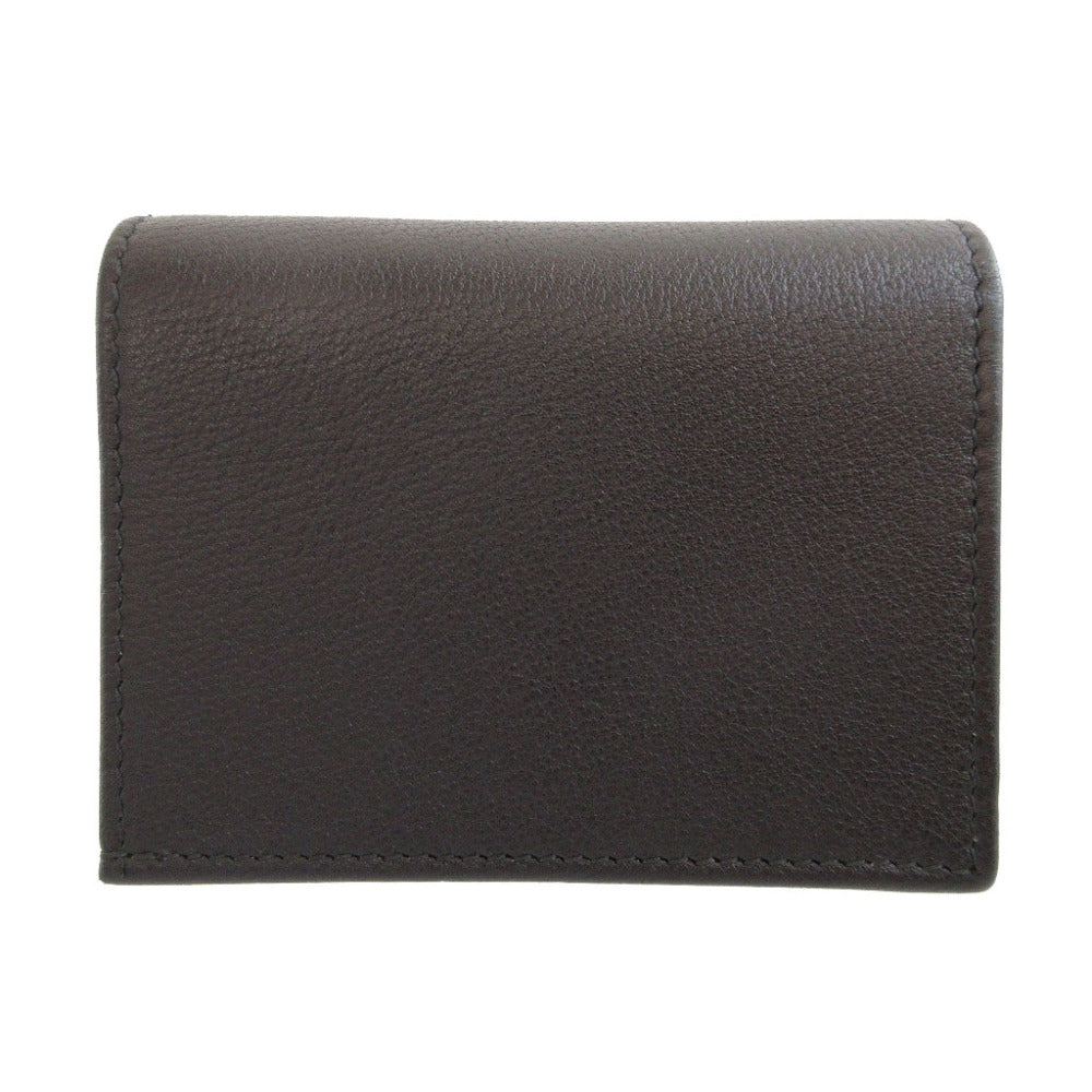 GUCCI Bifold Wallet 499783 leather black Compact Wallet with Rhinestones GG Marmont unisex(Unisex)