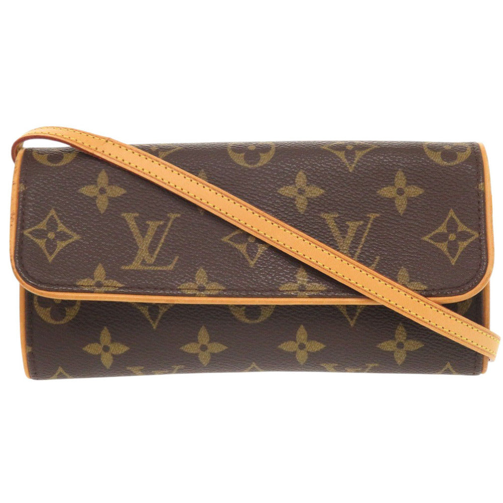 LOUIS VUITTON Shoulder Bag M51854 Monogram canvas Brown Monogram Pochette Twin PM Women