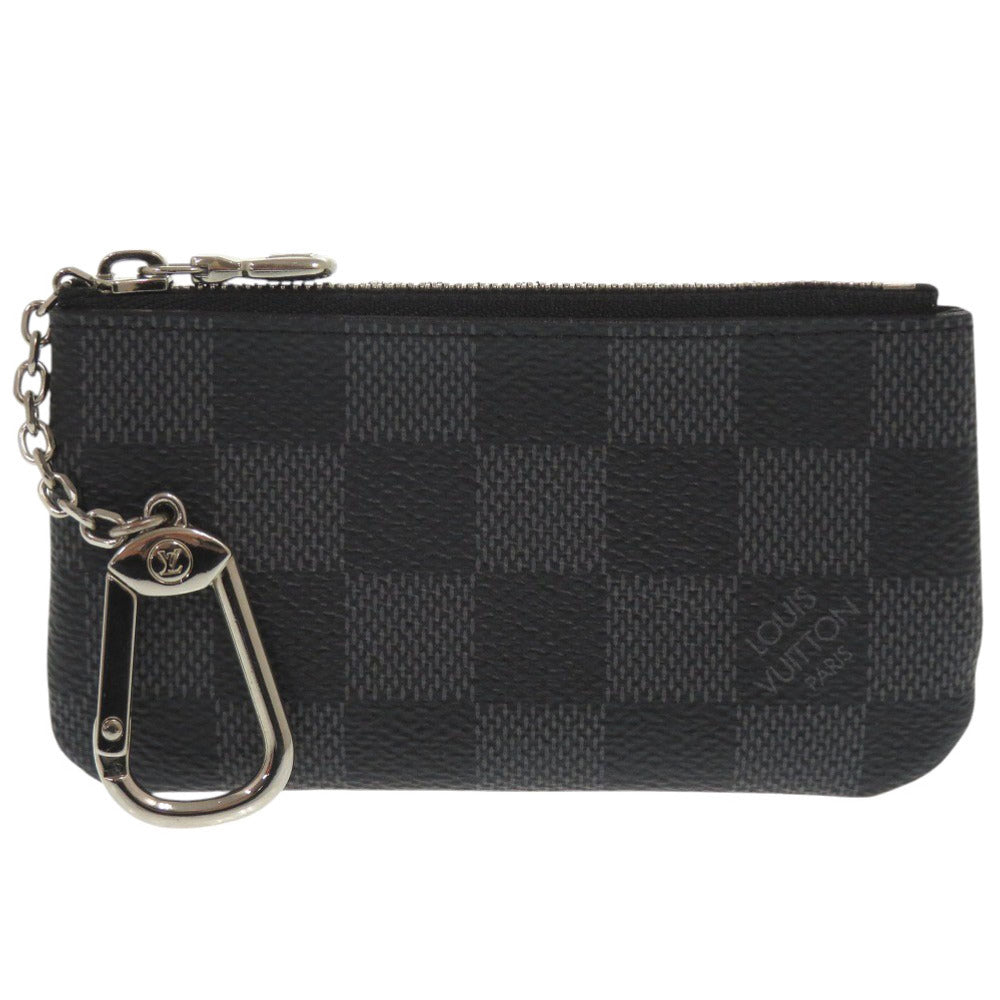 LOUIS VUITTON Coin case N60155 Damier Grafitto Canvas black Damier Graphite Pochette Cre mens