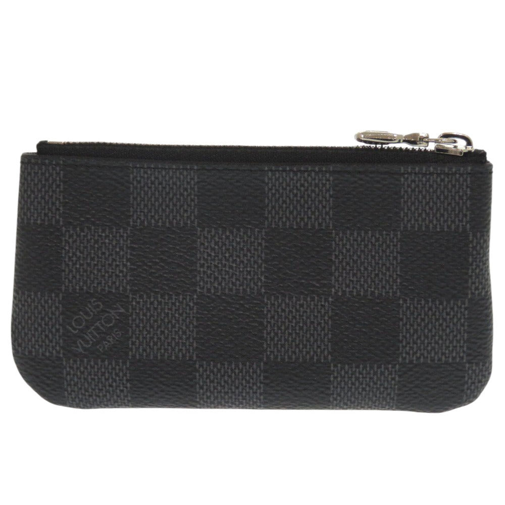 LOUIS VUITTON Coin case N60155 Damier Grafitto Canvas black Damier Graphite Pochette Cre mens