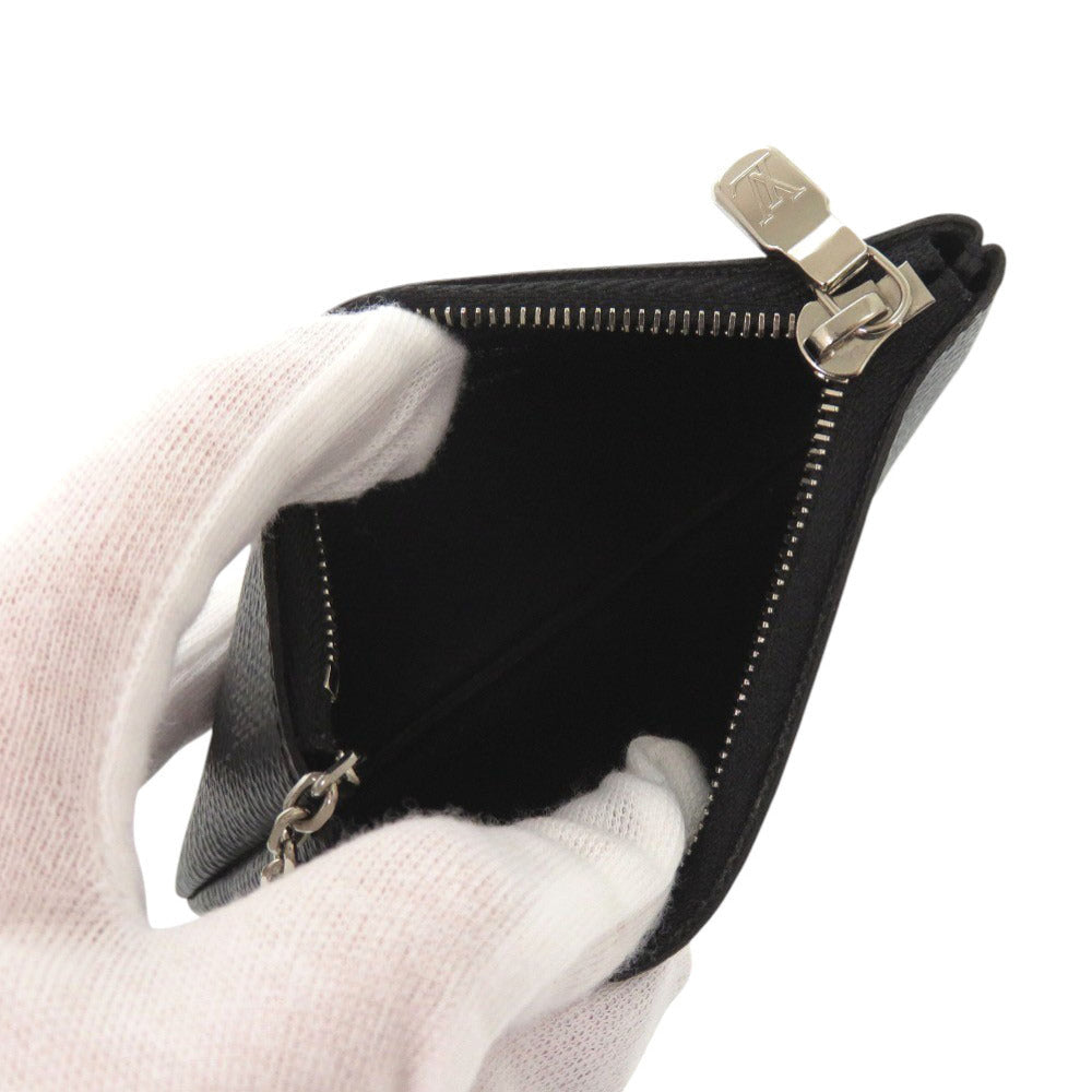 LOUIS VUITTON Coin case N60155 Damier Grafitto Canvas black Damier Graphite Pochette Cre mens