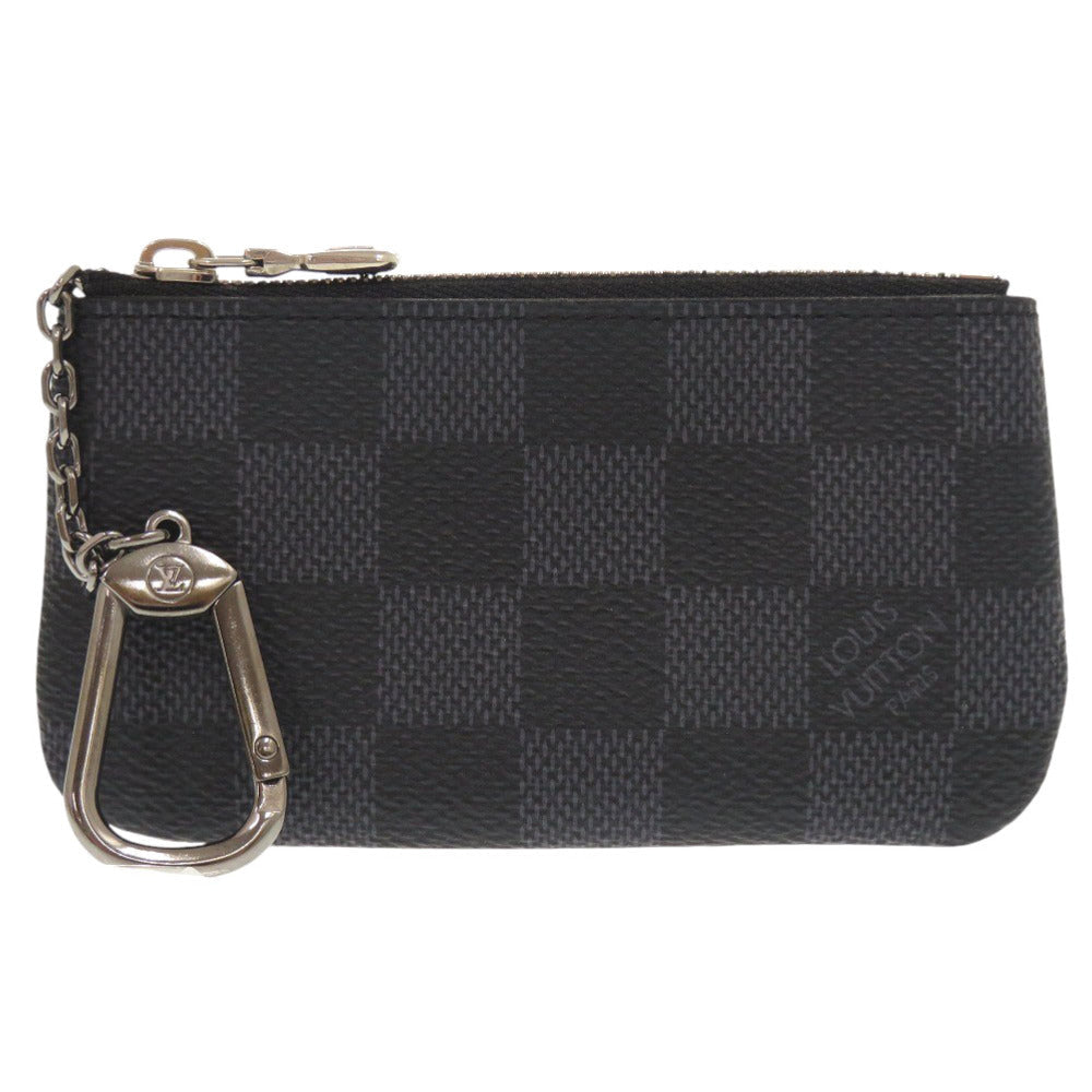 LOUIS VUITTON Coin case N60155 Damier Grafitto Canvas black Damier Graphite Pochette Cre mens