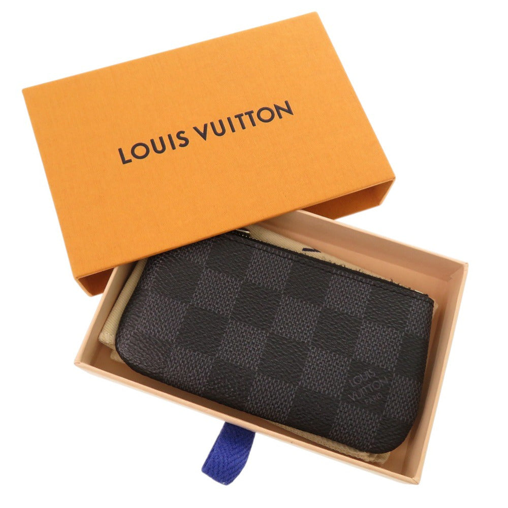 LOUIS VUITTON Coin case N60155 Damier Grafitto Canvas black Damier Graphite Pochette Cre mens