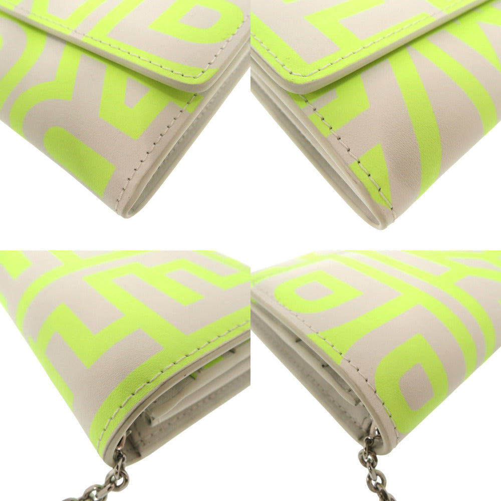 FENDI Long Wallet Purse leather yellow Chain wallet By Marc Jacobs Women