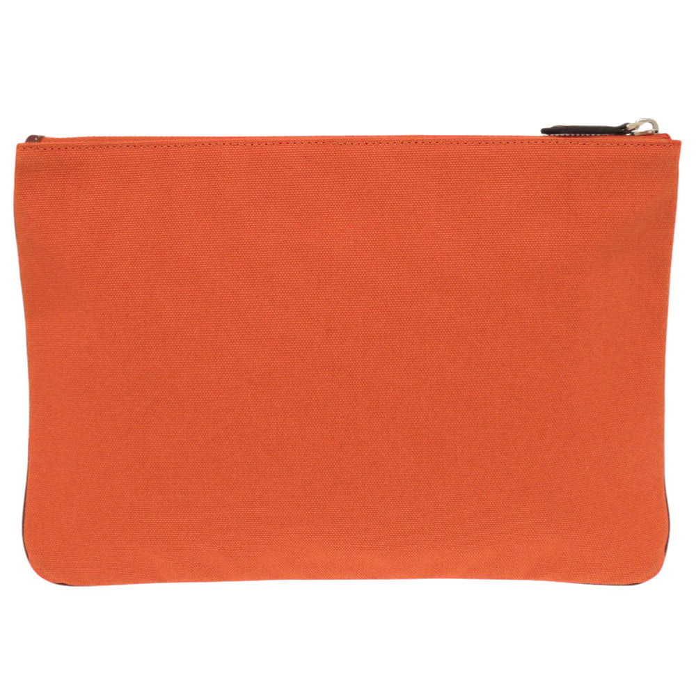 FENDI Clutch bag 7N0111 canvas Orange logo Women