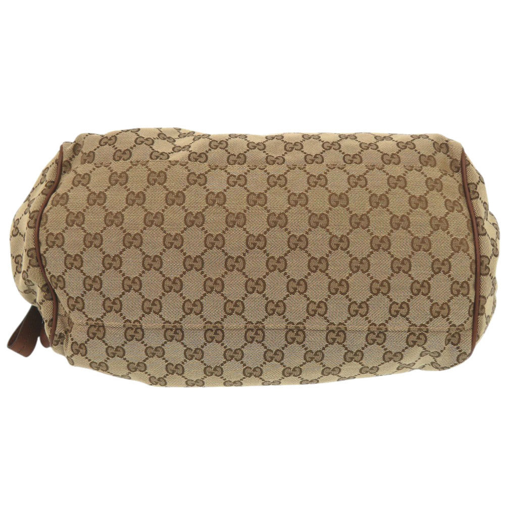 GUCCI Shoulder Bag 223974 GG canvas, leather beige 2WAY Sukey Women