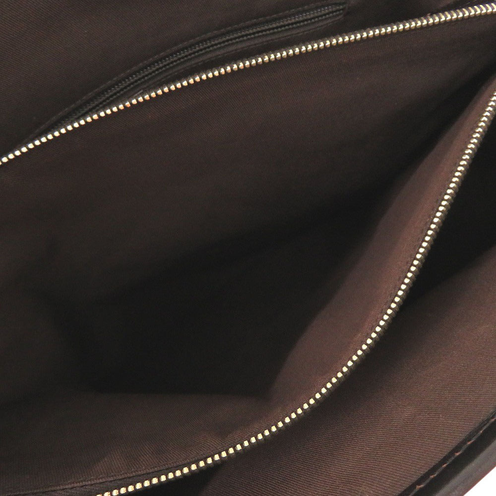 GUCCI Tote Bag 223668 leather Dark brown Diamante