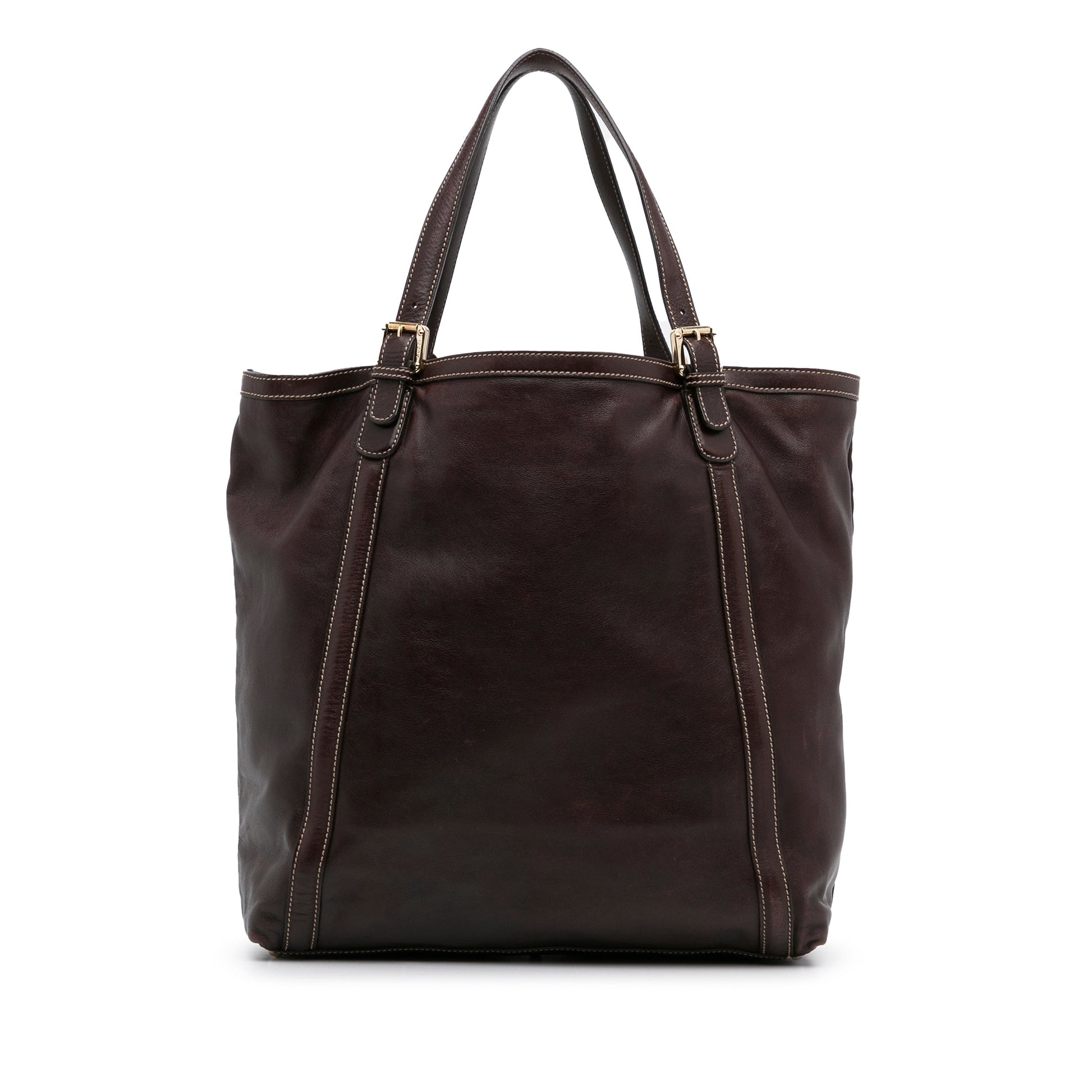 Gucci Brown Leather Tote Style 5
