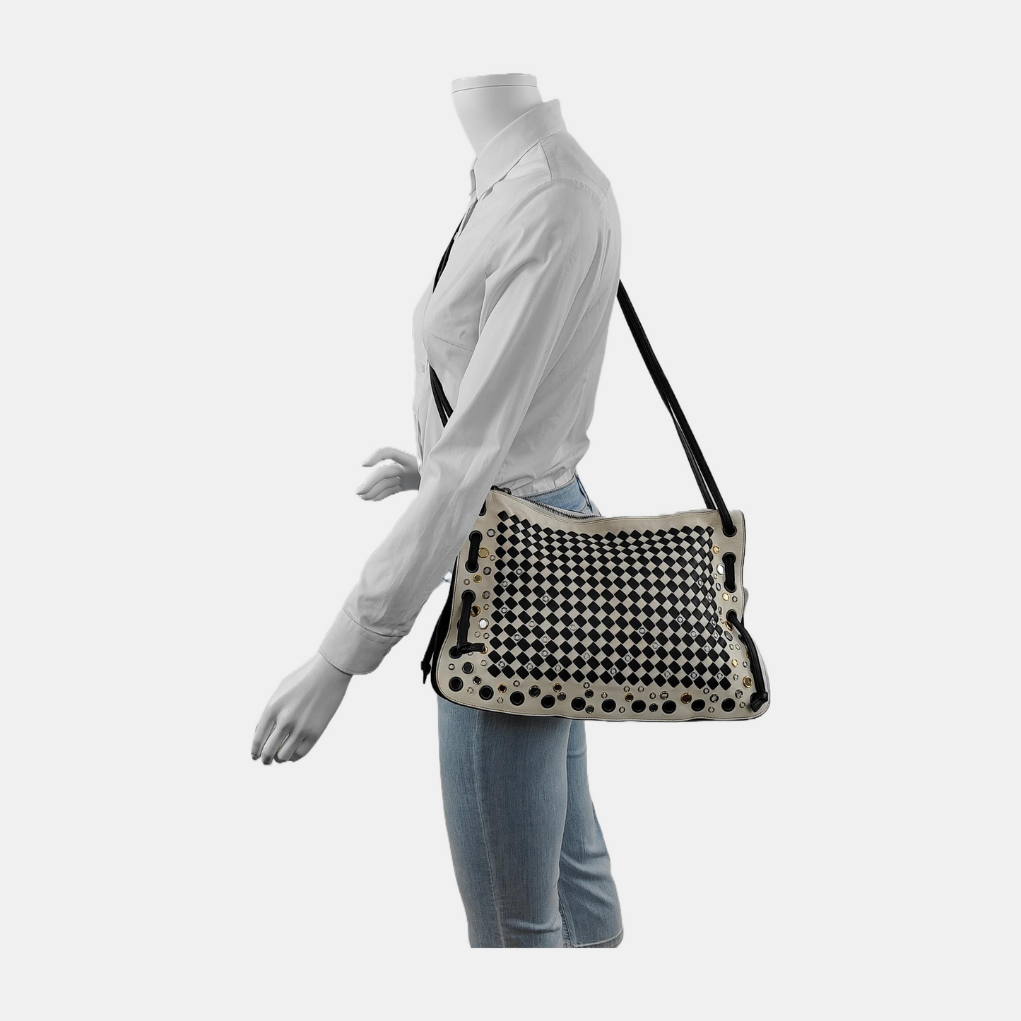 Bottega Veneta Intrecciato Check Palio Crossbody Bag 2026