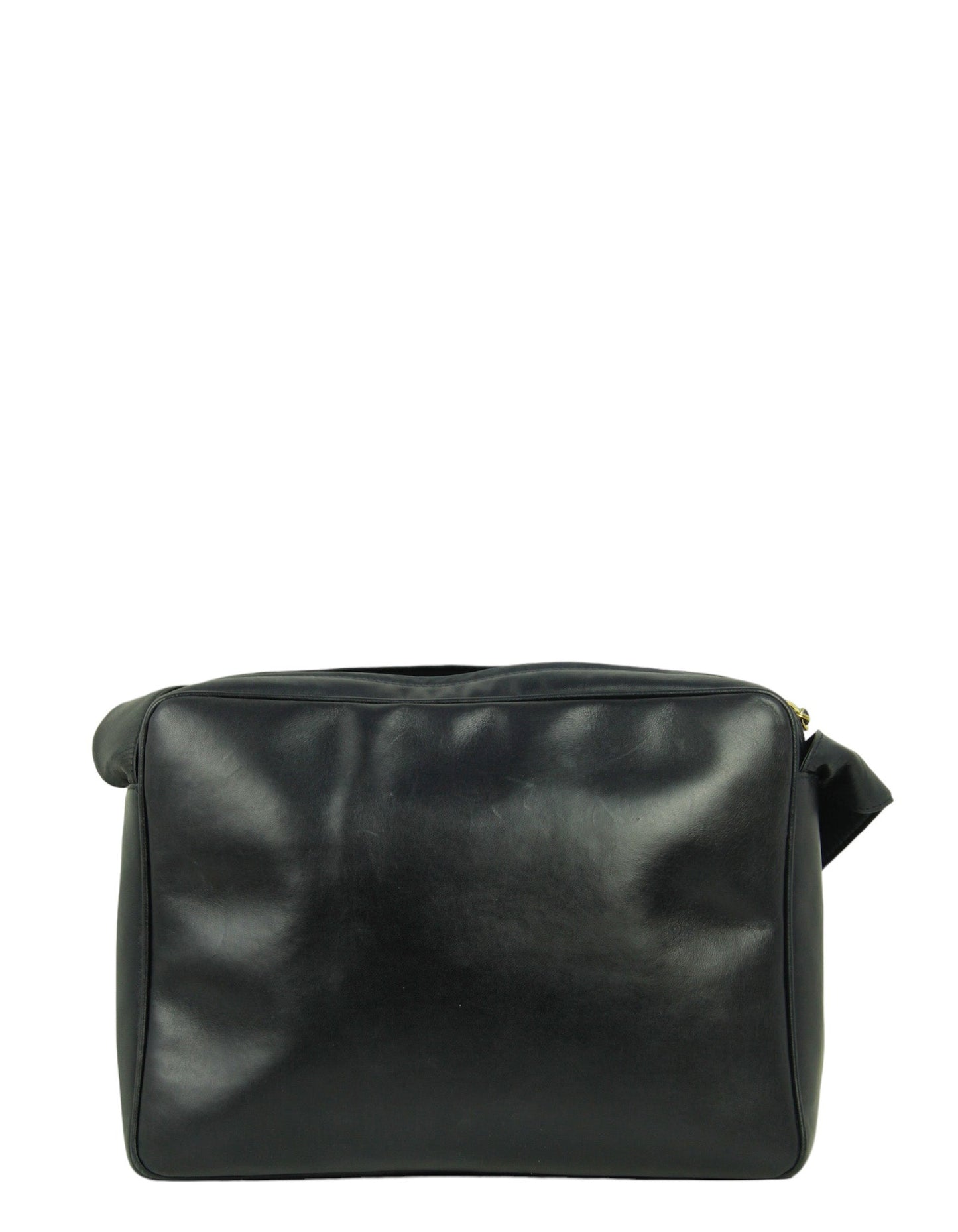 Chanel Navy Leather CC Embossed Bag