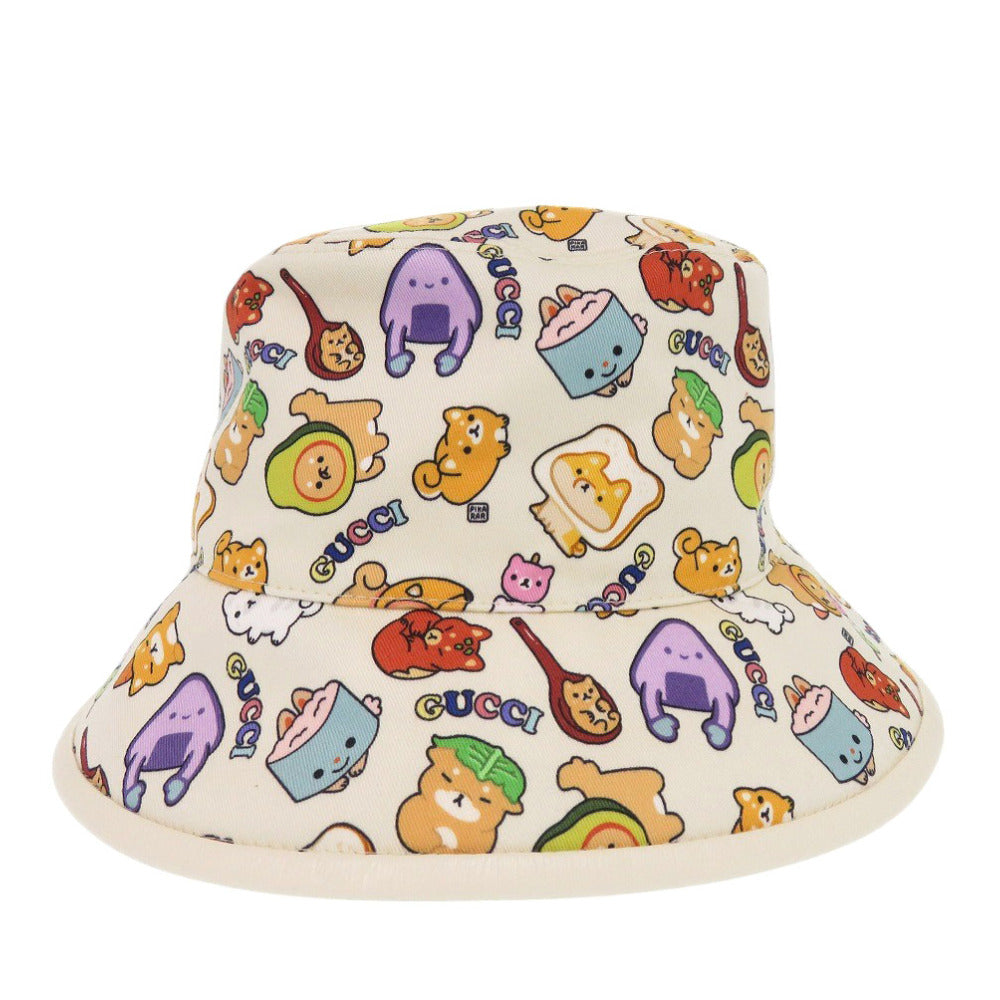 GUCCI Other hats 736960 4HAX1 9278 cotton light beige Bucket hat Pikarar KAWAII Women S:57cm