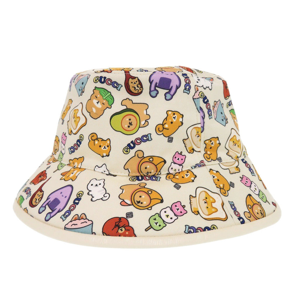 GUCCI Other hats 736960 4HAX1 9278 cotton light beige Bucket hat Pikarar KAWAII Women S:57cm