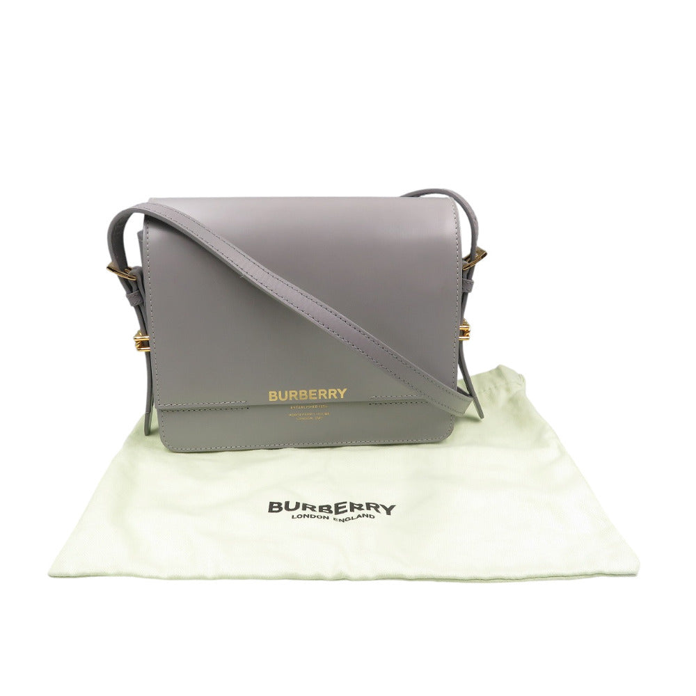 BURBERRY Shoulder Bag leather gray Women
