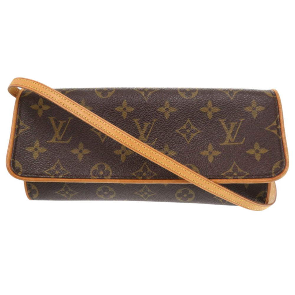 LOUIS VUITTON Shoulder Bag M51852 Monogram canvas Brown Monogram Pochette Twin GM Women
