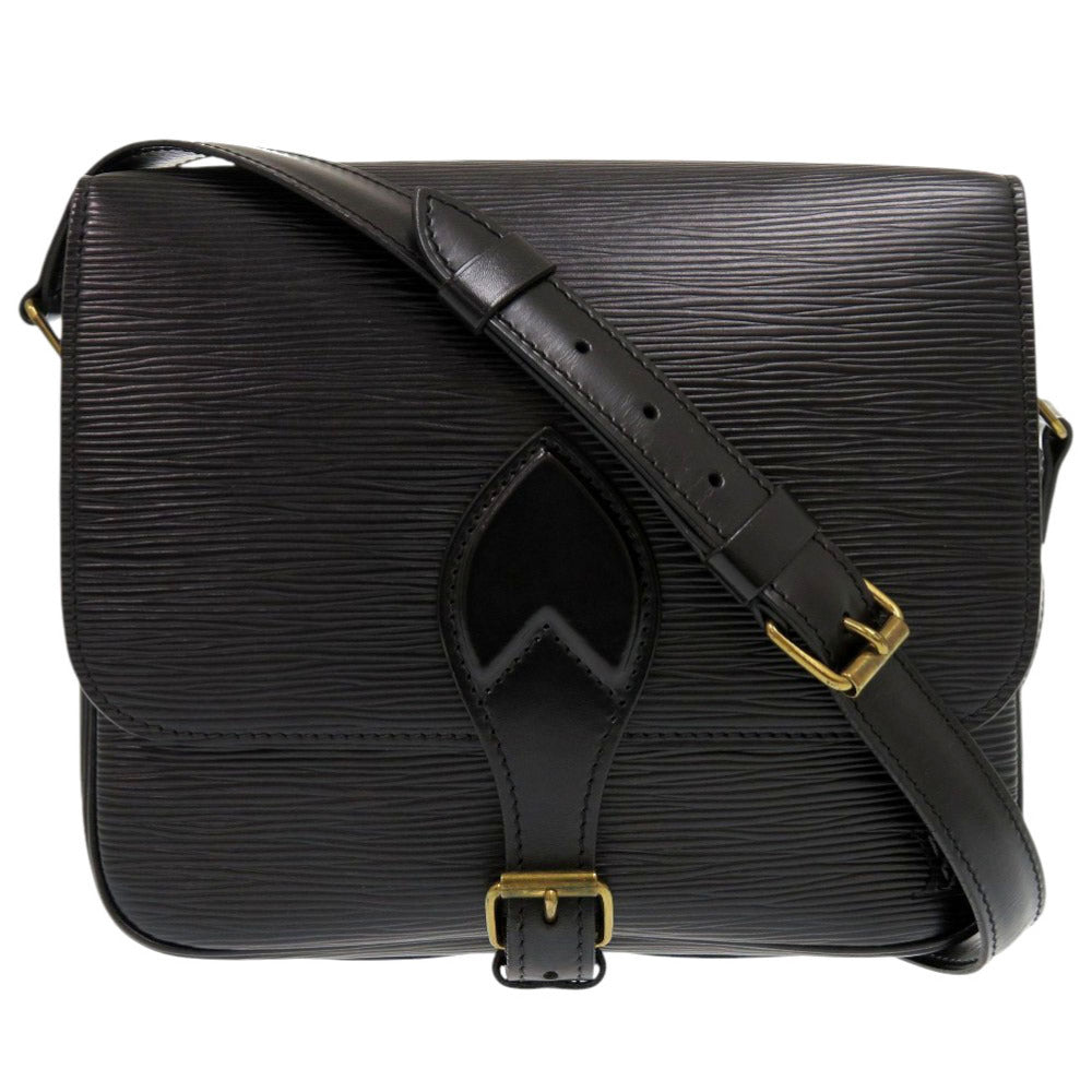 LOUIS VUITTON Shoulder Bag M52242 Epi Leather Noir Epi Cartouchiere Women