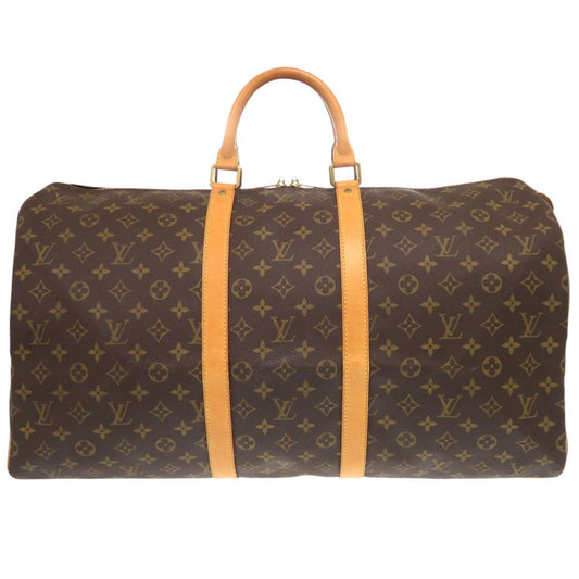 LOUIS VUITTON Boston Duffel bag M41424 Monogram canvas Brown Monogram Keepall 55 mens